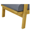 Outdoor Wooden Armchair with Cushion