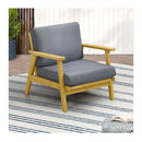 Outdoor Wooden Armchair with Cushion