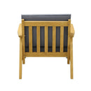 Outdoor Wooden Armchair with Cushion