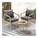 Outdoor Bistro Set Patio Chairs&Table 3 PCS