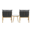 Outdoor Bistro Set Patio Chairs&Table 3 PCS