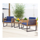 Outdoor Conversation Set With Cushioned Armchairs For Porch
