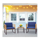 Outdoor Conversation Set With Cushioned Armchairs For Porch