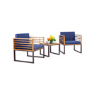Outdoor Conversation Set With Cushioned Armchairs For Porch