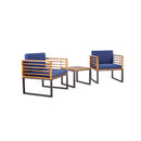 Outdoor Conversation Set With Cushioned Armchairs For Porch