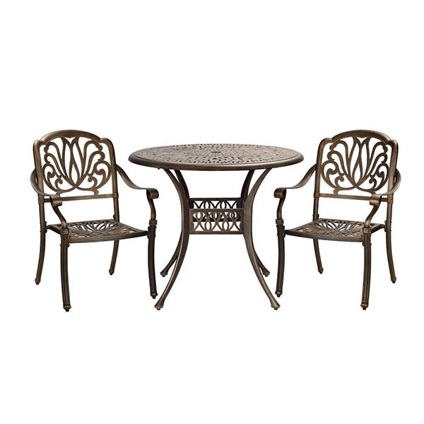 Outdoor Dining Chairs Bistro Set Cast Aluminium Patio Furniture