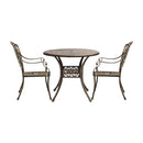 Outdoor Dining Set Bistro 3 Piece Cast Aluminium