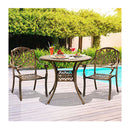Outdoor Dining Set Bistro 3 Piece Cast Aluminium