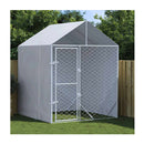 Outdoor Dog Kennel With Roof Galvanised Steel