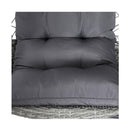 Outdoor Egg Swing Chair With Stand Cushion Wicker Armrest Light Grey