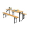 3 Pieces Outdoor Folding Picnic Table Bench Set