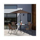 4 Pieces Patio Folding Chairs with Armrest