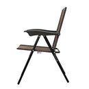2 Pieces Patio Folding Chairs with Armrest