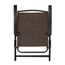 4 Pieces Patio Folding Chairs with Armrest