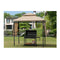 Outdoor Grill Gazebo With Dual Side Awnings For Patio Garden Brown
