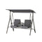 Outdoor Patio Swing Chair 2 Seater Canopy Table Top Cup Holder Black