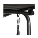 Outdoor Patio Swing Chair 2 Seater Canopy Table Top Cup Holder Black