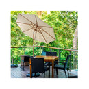Outdoor Patio Umbrella With 8 Ribs And Air Vent Beige