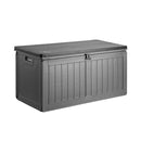 Outdoor Storage Box Bench Seat 190L Black