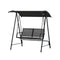 Outdoor Swing Chair Garden Bench 2 Seater Canopy Patio Furniture Black