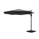 Outdoor Umbrella 3m Base Cantilever Beach Stand Sun Roma Charcoal 50cm