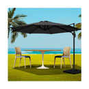 Outdoor Umbrella 3m Base Cantilever Beach Stand Sun Roma Black 50cm