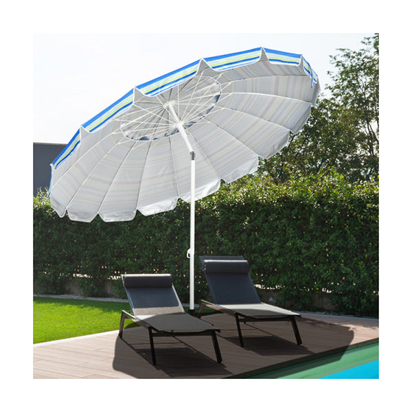 245cm Outdoor Umbrella Potable Sun Shade Shelter Garden Patio Parasol Canopy Blue
