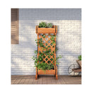 Outdoor Wood Raised Garden Bed With Trellis For Garden Patio