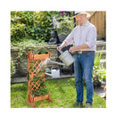 Outdoor Wood Raised Garden Bed With Trellis For Garden Patio