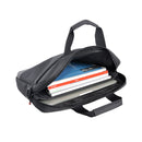 Oxhorn Notebook Back Nylon Fabric Top Zip Closure Padded Black Grey