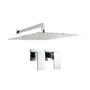 16 Inch Rain Shower Head Stainless Steel Square Wall Chrome