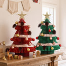 2X Folding Christmas Tree 47CM Xmas Table Decorations Red&Green