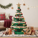 87cm Foldable Christmas Tree With Lights Pop Up Xmas Tree Decorations
