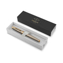 Parker Im Fountain Pen Brushed Metal Gold Trim Medium Nib