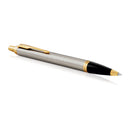 Parker Im Ballpoint Pen Brushed Metal Medium Tip Blue Ink