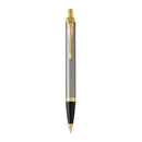 Parker Im Ballpoint Pen Brushed Metal Medium Tip Blue Ink