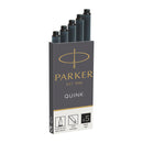 Parker Fountain Pen Refills Long Cartridges Black Ink 5 Refills