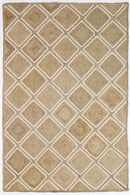 Amber Nest Beige Natural Parquetry Rug