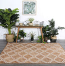 Amber Nest Beige Natural Parquetry Rug