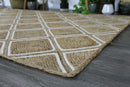 Amber Nest Beige Natural Parquetry Rug