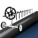 Pool Cover 600 Micron 10x4m w/ Roller 5.55m Swimming Pools Black Solar Blanket