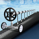 Pool Cover 600 Micron 6.5x3m with Roller 4m Swimming Pools Black Solar Blanket