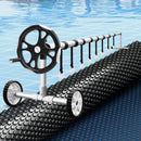 Pool Cover 600 Micron 8x4.2m w/ Roller 5.55m Swimming Pools Black Solar Blanket