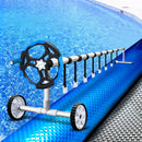 Pool Cover 500 Micron 9.5x5m Silver Swimming Pool Solar Blanket 5.5m Blue Roller