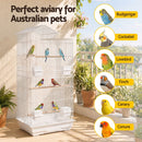 100cm Bird Cage Aviary Parrot Budgie White