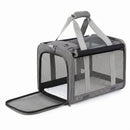 Pet Carrier Bag Foldable Dog Cat Durable Crate Travel Cage Portable Car Kennel Grey