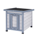 Outdoor Cat House Rabbit Hutch Wooden Shelter Condo Small Enclosure Indoor Cat House Outdoor