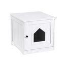 49x51cm Cat Litter Box Enclosure Hidden Litter Tray Cabinet White