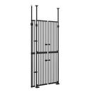 190cm-264cm Retractable Gate Pet Dog Cat Extra Tall Fence Black