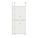 190cm-264cm Retractable Gate Pet Dog Cat Extra Tall Fence White